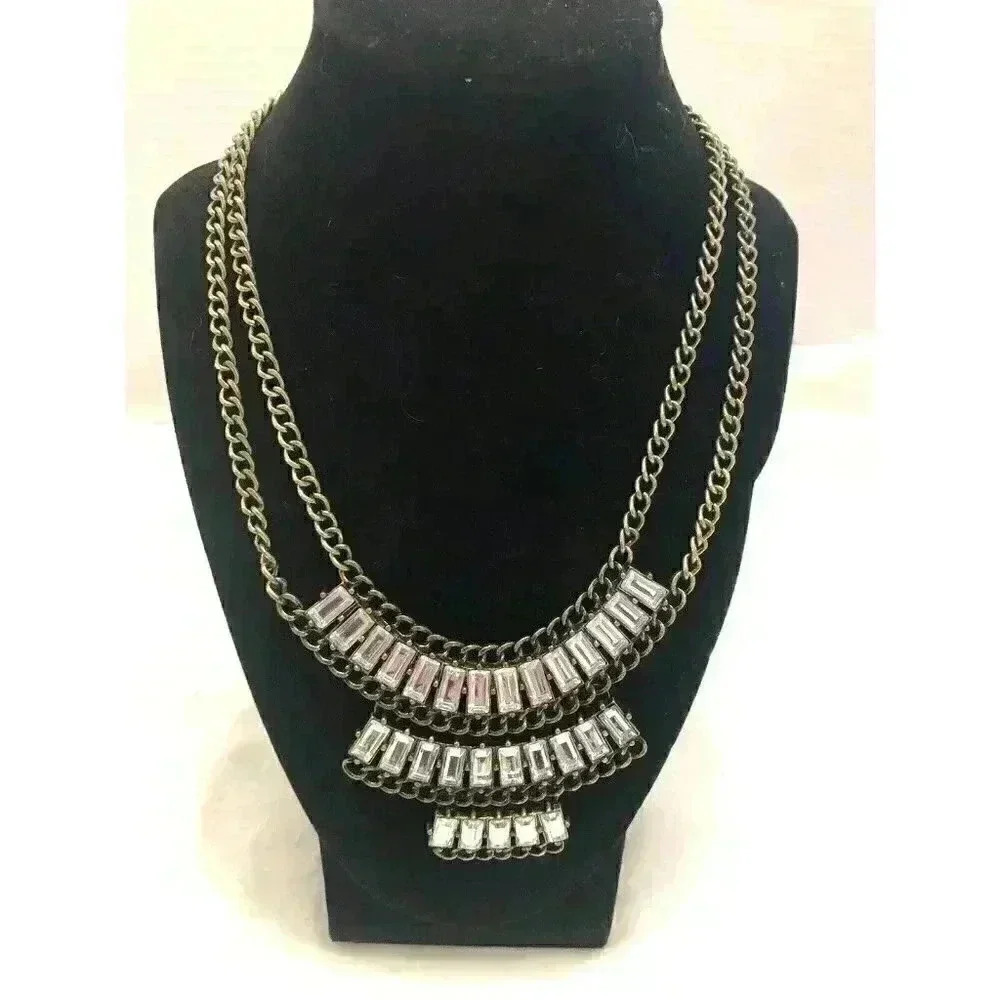 BaubleBar Bronze Tone Bib Statement Necklace Egyptian Spartan Toga Eye-catching
